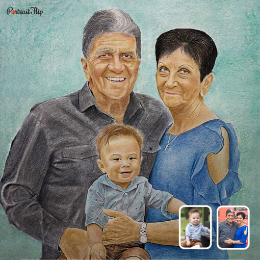compilation colored pencil portrait
