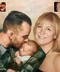 photo to merged acrylic painting