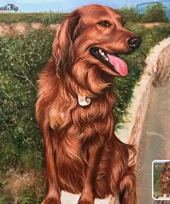 photo to dog acrylic painting