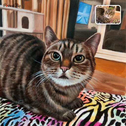 cat watercolor painting