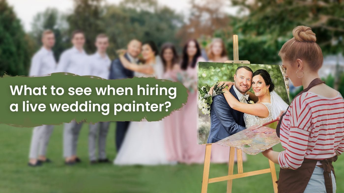 a cover photo of live wedding painter