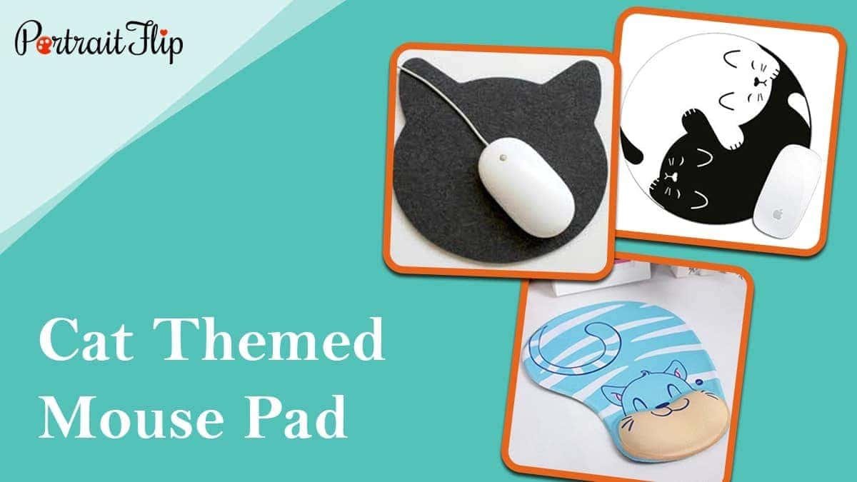 Cat themed mouse pad