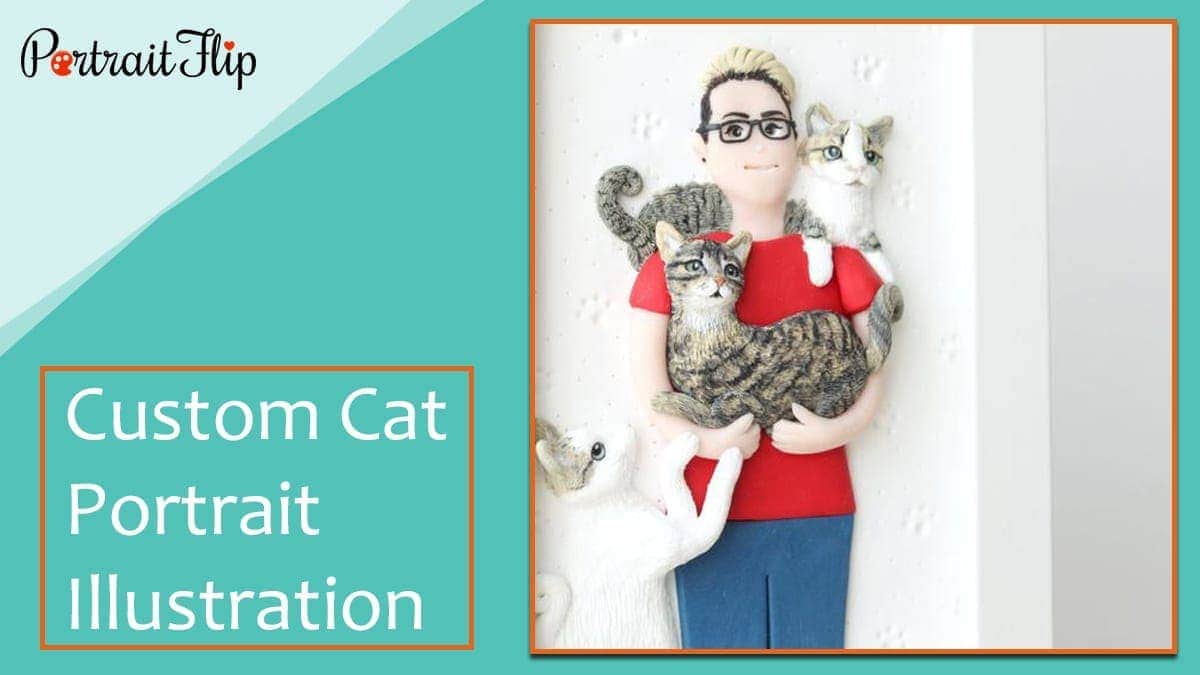 Custom cat portrait illustration