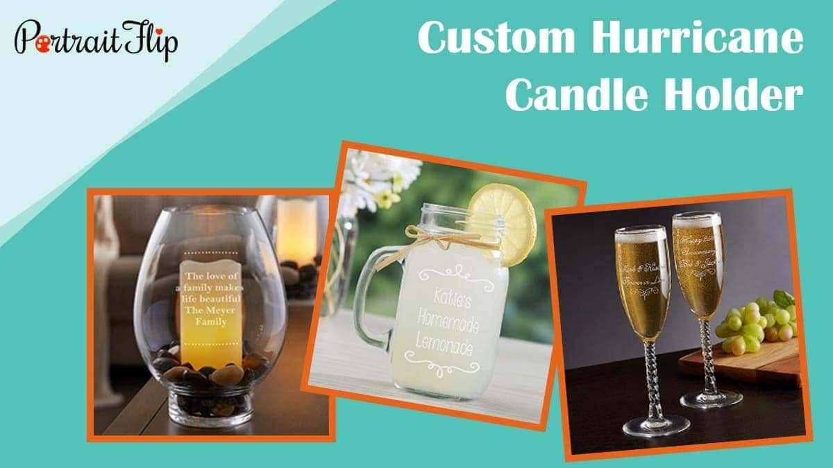 Custom hurricane candle holder