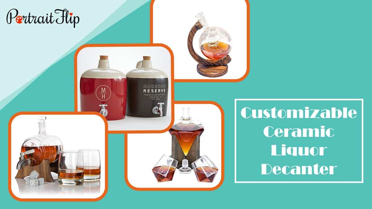 Customizable ceramic liquor decanter