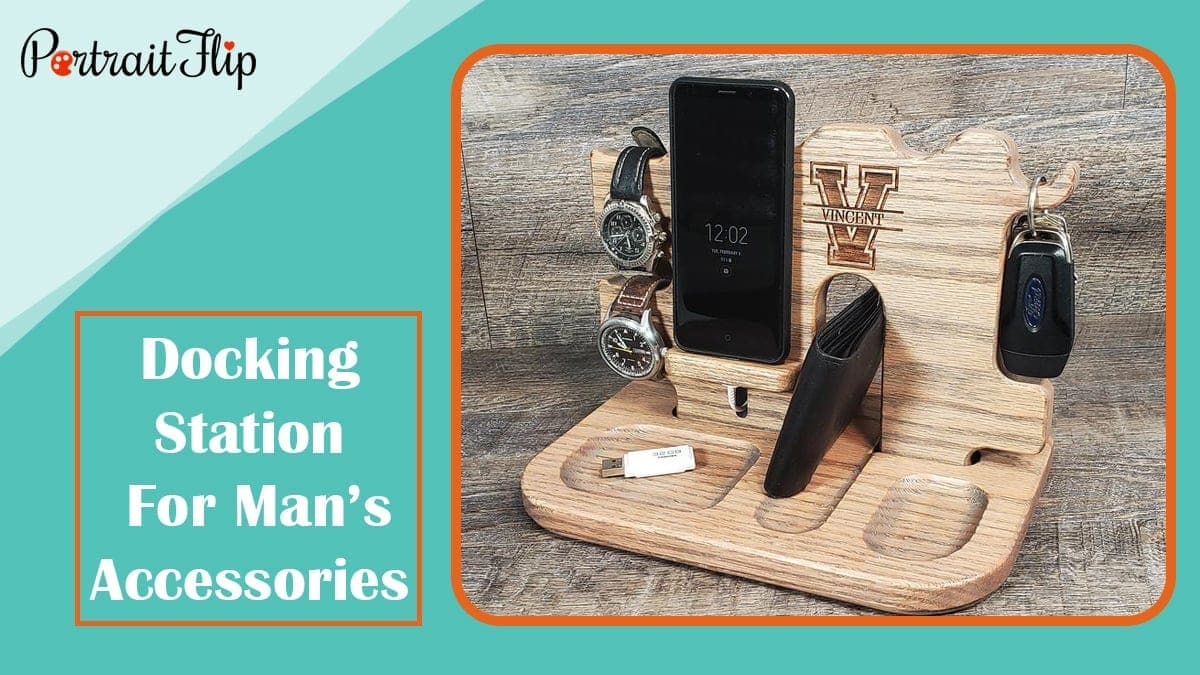 Docking station for man’s accessories