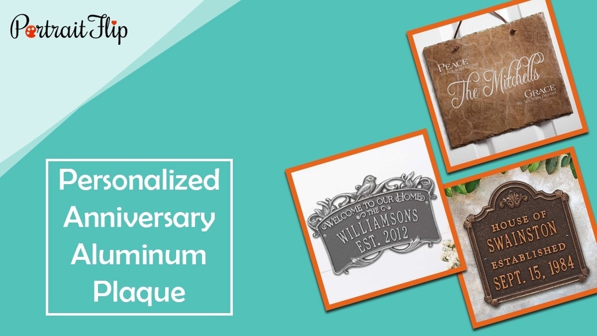 Personalized anniversary aluminum plaque