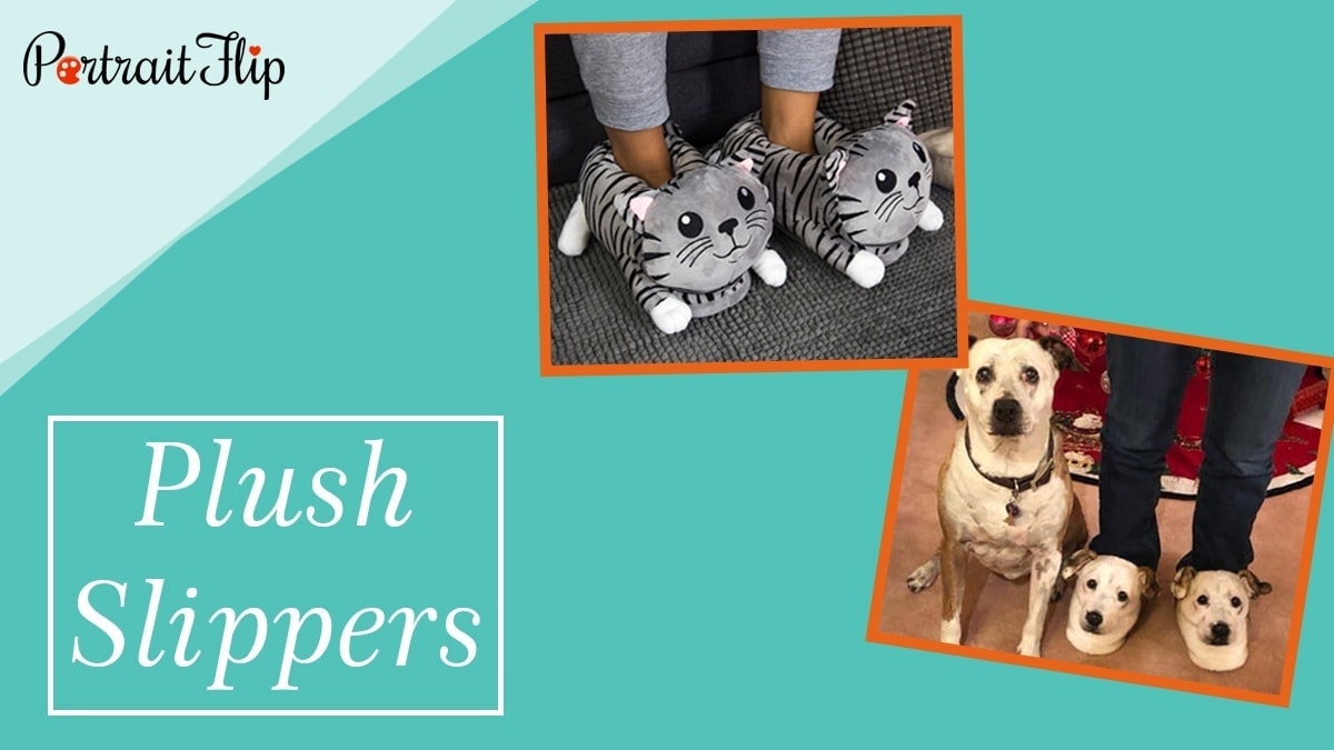 Plush slippers