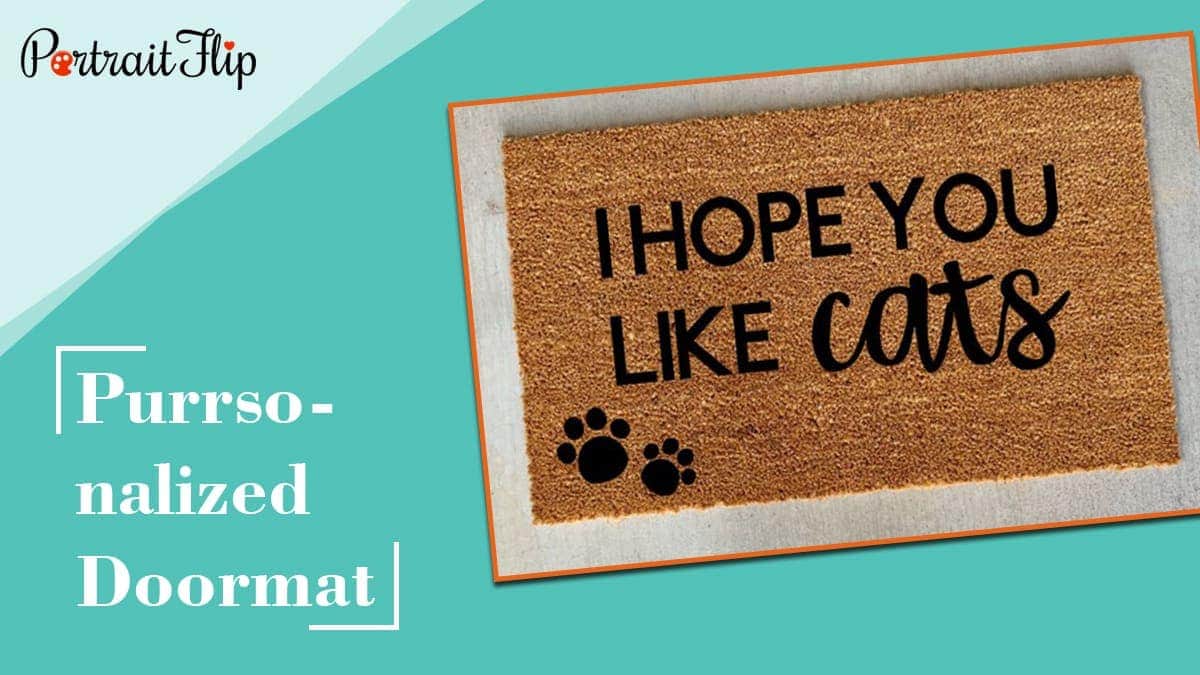 Purrsonalized doormat