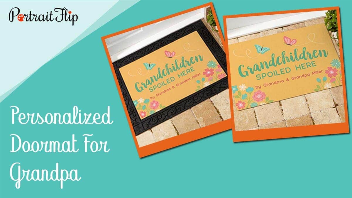 Personalized doormat for grandpa