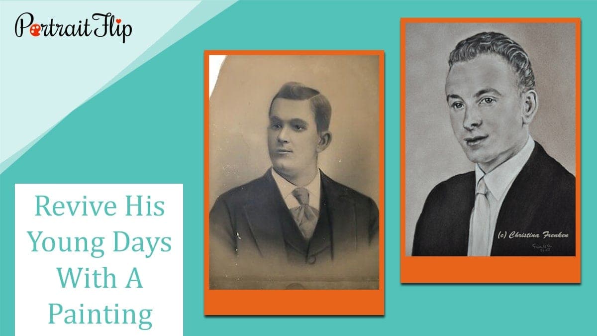 Revive his young days with a painting