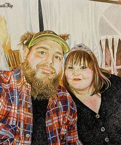 Couple Colored Pencil Portraits
