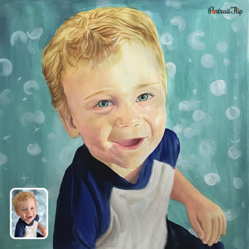 baby watercolor portrait