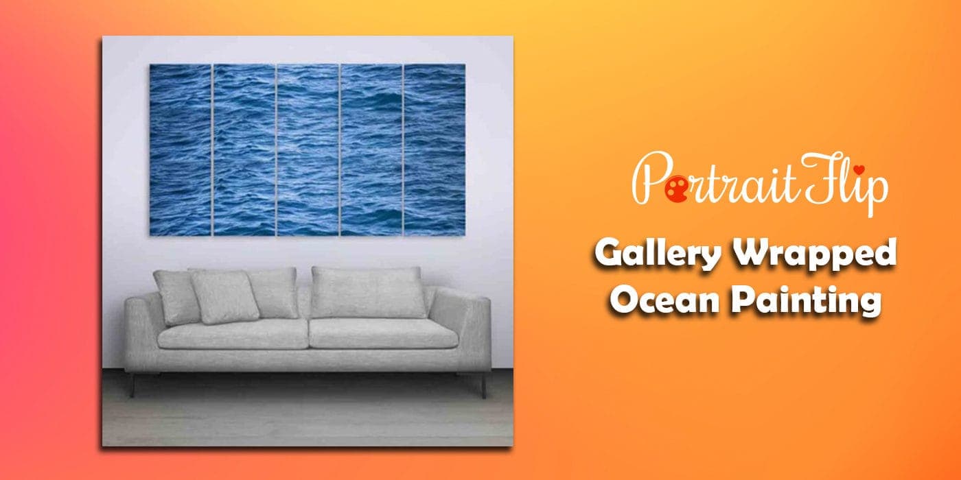 gallery wrapped ocean painting