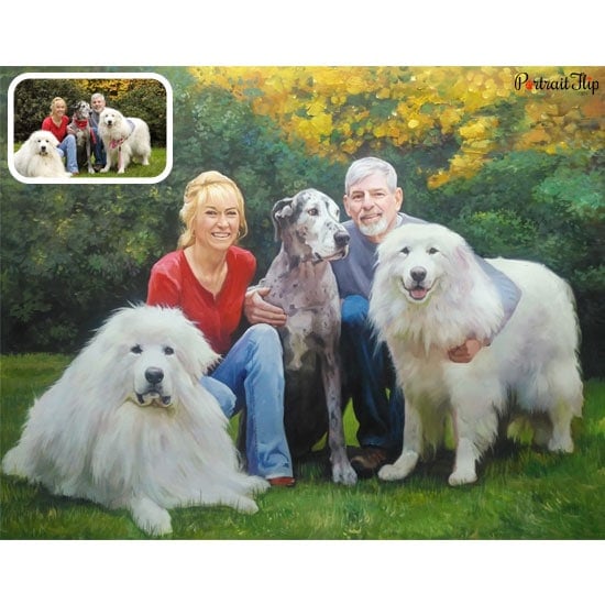 A portrait of their pet
