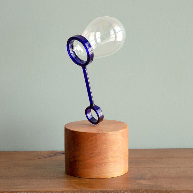 Glass bubble wand sculpture