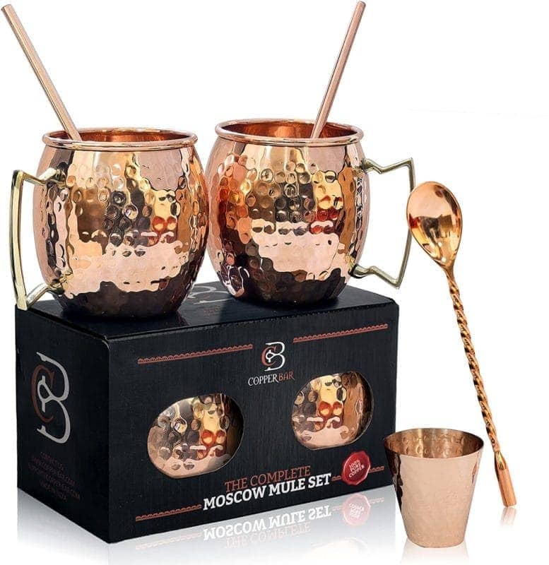 Moscow mule copper mugs