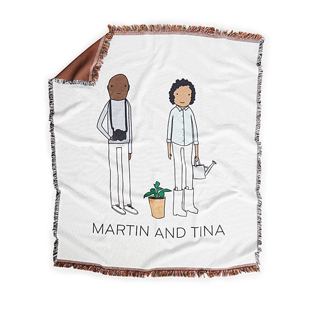 Personalized couple hobby blanket