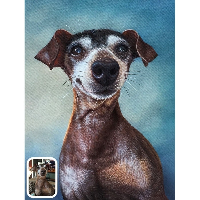 dog acrylic painting