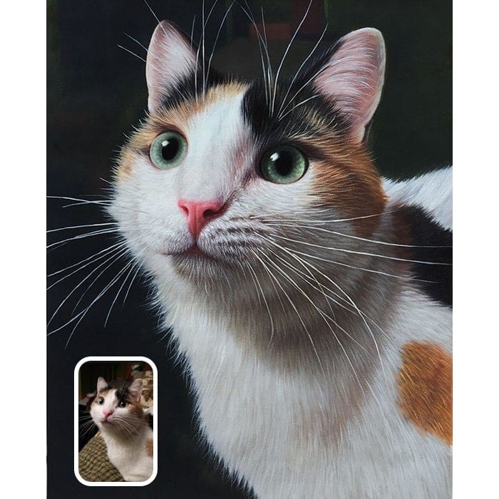 cat oil portrait