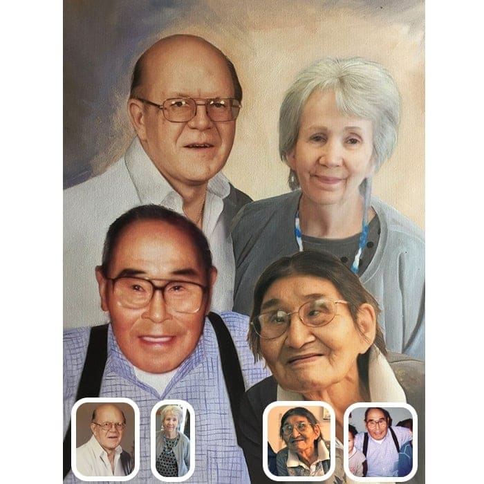 grandparents oil portrait