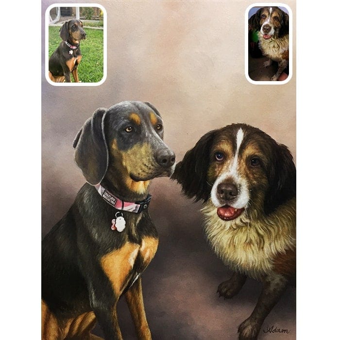 dog merge painting
