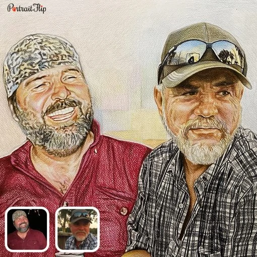 Handmade Family Colored Pencil Drawing