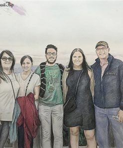 Family Colored Pencil Drawing