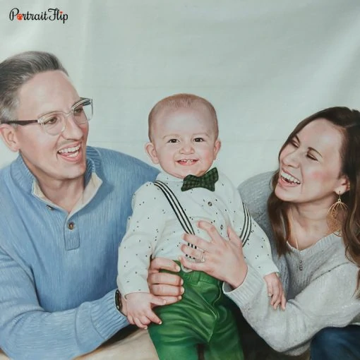 Parents & Children Oil Portraits