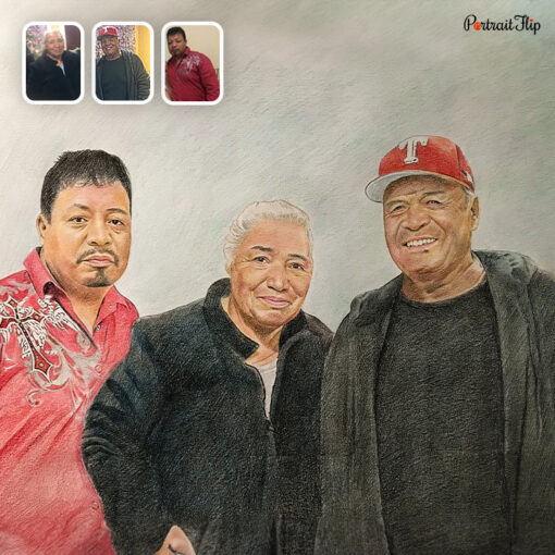 Family Colored Pencil compilation Portraits