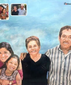 Family Watercolor Compilation Portraits