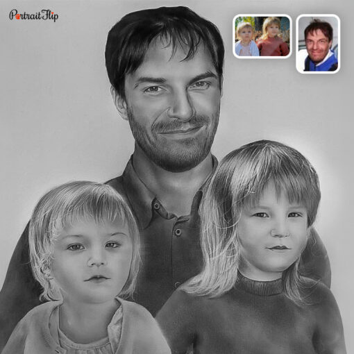GrandParents & GrandChildren Pencil Portraits
