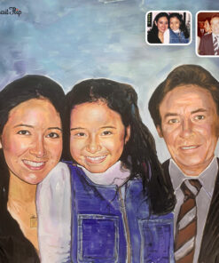 GrandParents & GrandChildren Watercolor Painting