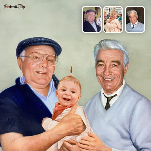 GrandParents & GrandChildren Watercolor Portraits