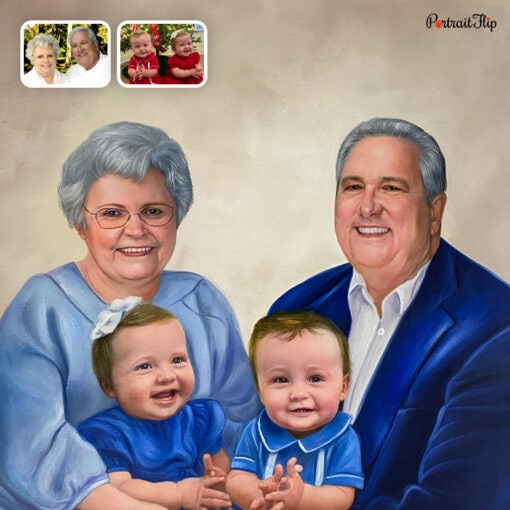 GrandParents and GrandChildren Acrylic Portraits