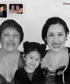GrandParents and GrandChildren Charcoal Portraits