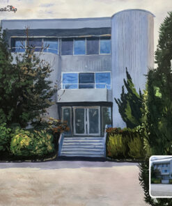 House Watercolor Painting