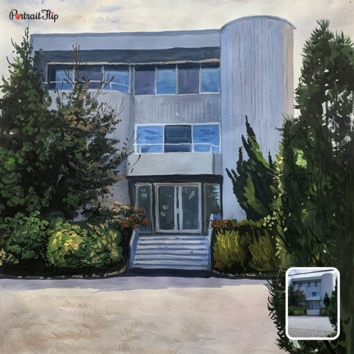 House Watercolor Painting