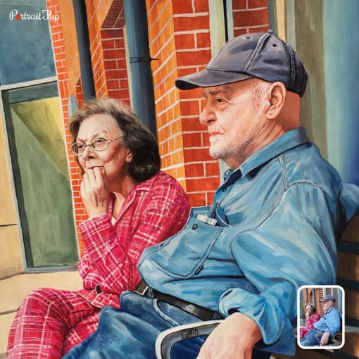 Old Human Watercolor Portraits