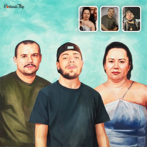 Parents & Children Watercolor Painting