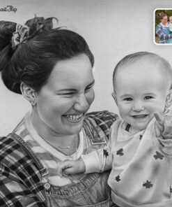 Parents and Children Charcoal Portraits