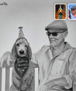 People and Pet Charcoal Portraits