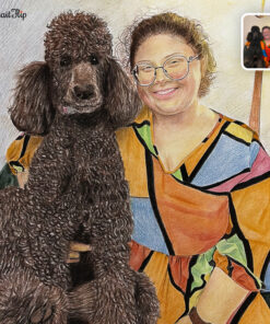 People and Pet Colored Pencil Portraits