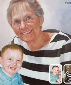 Handmade Acrylic Compilation Portrait