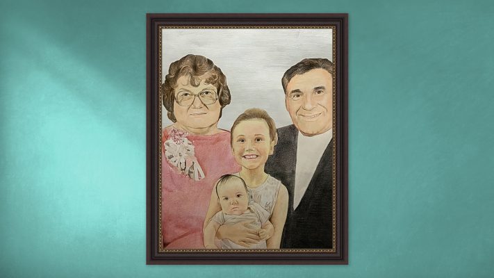 photo to Family Colored Pencil Portraits