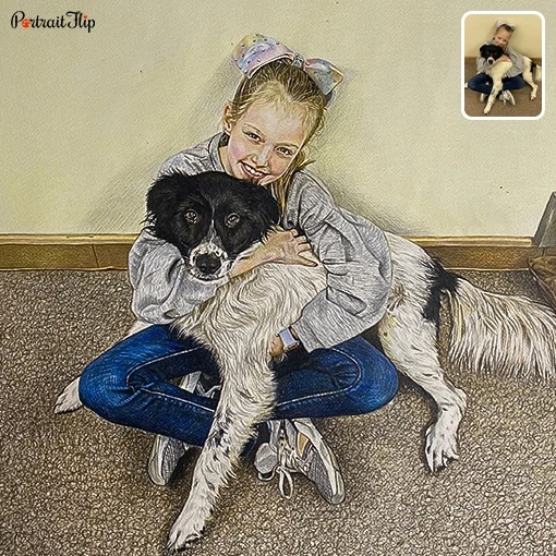 photo to human colored pencil sketch