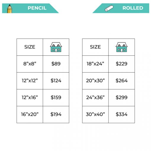 house pencil sketch pricing
