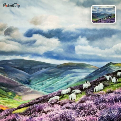landscape oil portrait painting