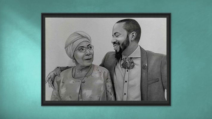 photo to Parents & Children Pencil Portraits