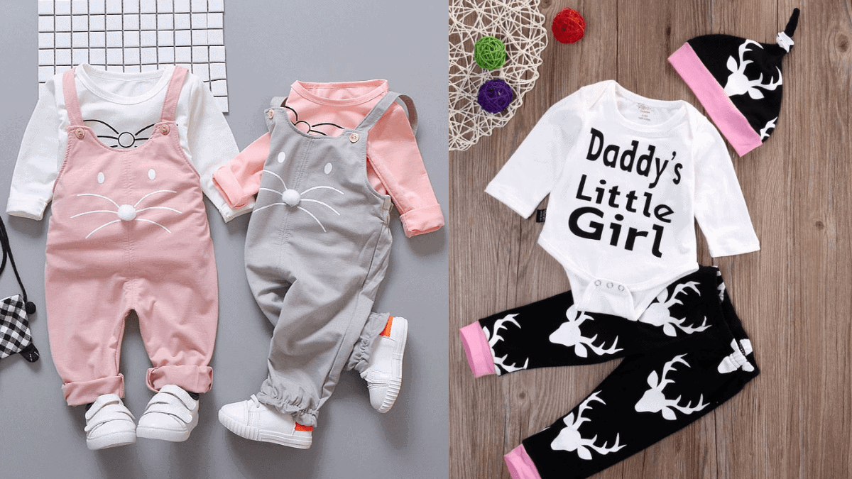 Baby Clothes For Girls Baby Shower Gifts PortraitFlip 